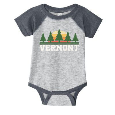 Vintage Vermont Retro Logo Infant Baby Jersey Bodysuit