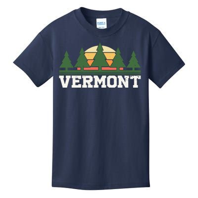 Vintage Vermont Retro Logo Kids T-Shirt