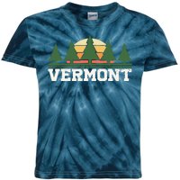 Vintage Vermont Retro Logo Kids Tie-Dye T-Shirt