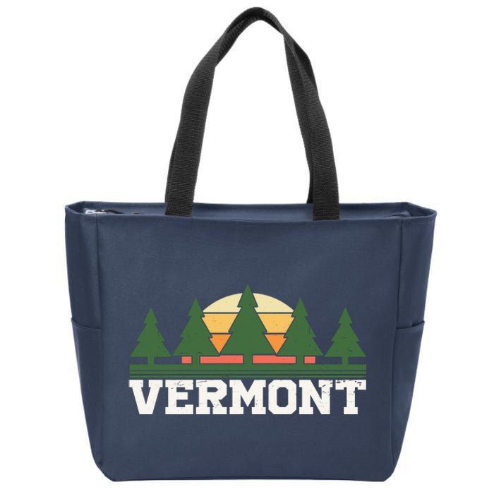 Vintage Vermont Retro Logo Zip Tote Bag