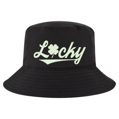 Vintage Varsity Style St Patricks Day Lucky Logo Cool Comfort Performance Bucket Hat