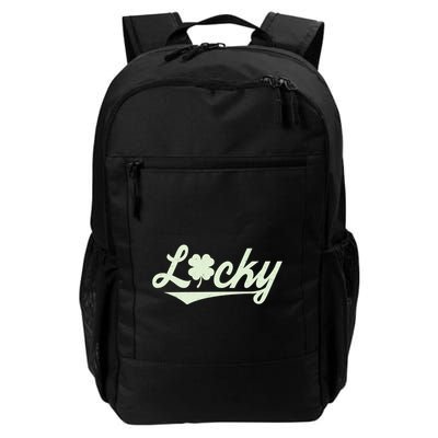 Vintage Varsity Style St Patricks Day Lucky Logo Backpack