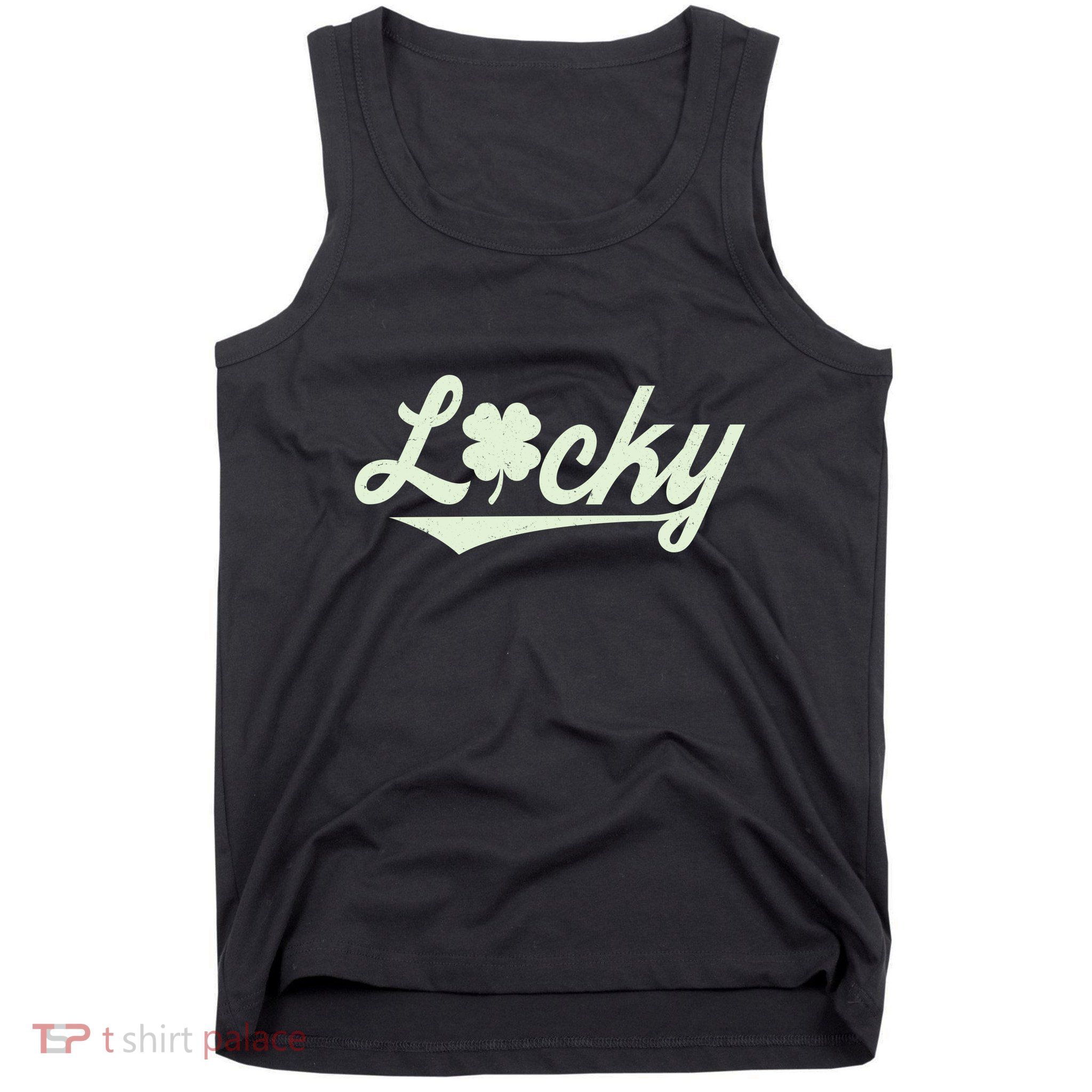 Vintage Varsity Style St Patricks Day Lucky Logo Tank Top