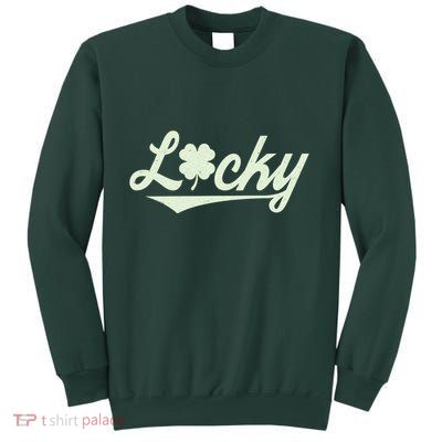 Vintage Varsity Style St Patricks Day Lucky Logo Sweatshirt