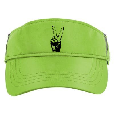 V Victory Sign Peace Symbol Hand White Print Cool Urban Great Gift Adult Drive Performance Visor