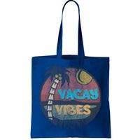 Vintage Vacay Summer Vacation Vibes Tee Beach Palms Cruise Gift Tote Bag