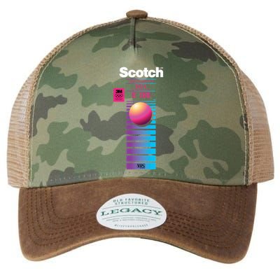 Vaporwave Vhs Scotch E180 Eg+ Legacy Tie Dye Trucker Hat