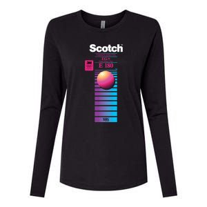 Vaporwave Vhs Scotch E180 Eg+ Womens Cotton Relaxed Long Sleeve T-Shirt