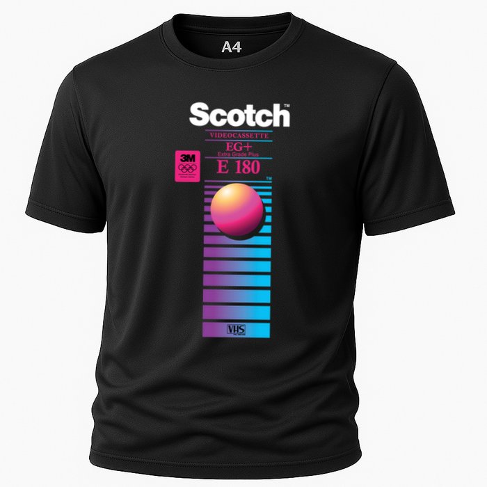 Vaporwave Vhs Scotch E180 Eg+ Cooling Performance Crew T-Shirt