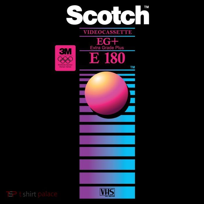 Vaporwave Vhs Scotch E180 Eg+ 7-Panel Snapback Hat