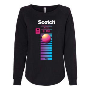 Vaporwave Vhs Scotch E180 Eg+ Womens California Wash Sweatshirt