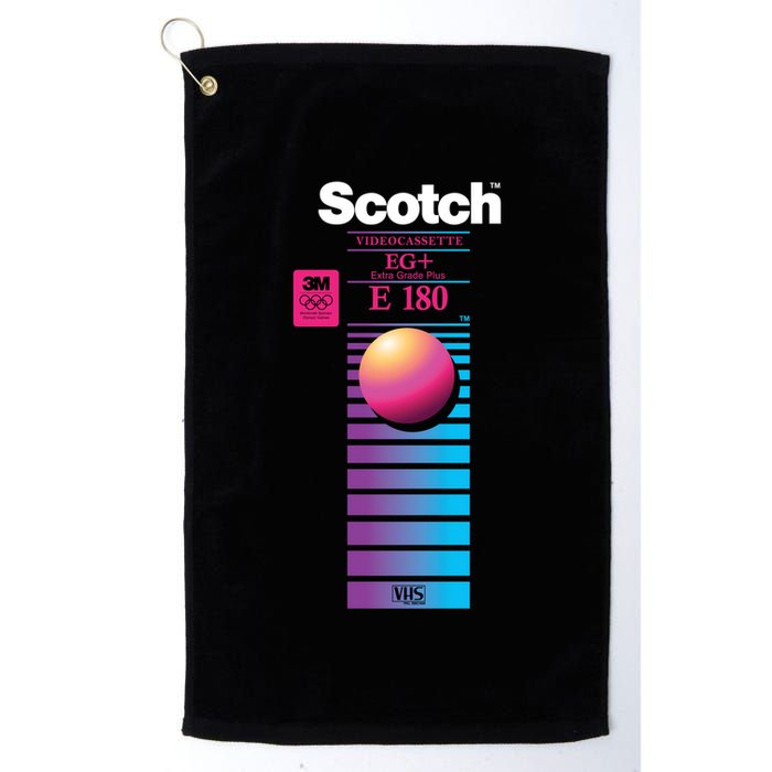 Vaporwave Vhs Scotch E180 Eg+ Golf Towel