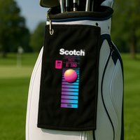 Vaporwave Vhs Scotch E180 Eg+ Golf Towel
