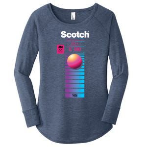 Vaporwave Vhs Scotch E180 Eg+ Women's Perfect Tri Tunic Long Sleeve Shirt