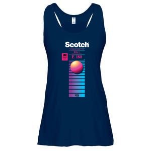 Vaporwave Vhs Scotch E180 Eg+ Ladies Essential Flowy Tank