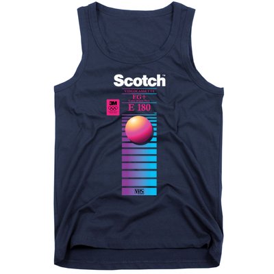 Vaporwave Vhs Scotch E180 Eg+ Tank Top