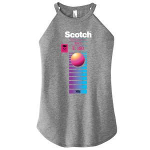 Vaporwave Vhs Scotch E180 Eg+ Women's Perfect Tri Rocker Tank