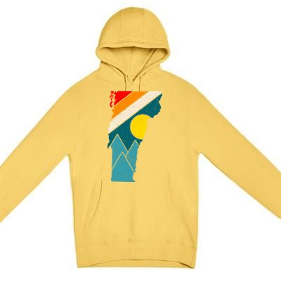 Vintage Vermont Sunset Premium Pullover Hoodie