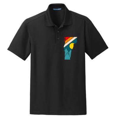 Vintage Vermont Sunset Dry Zone Grid Polo