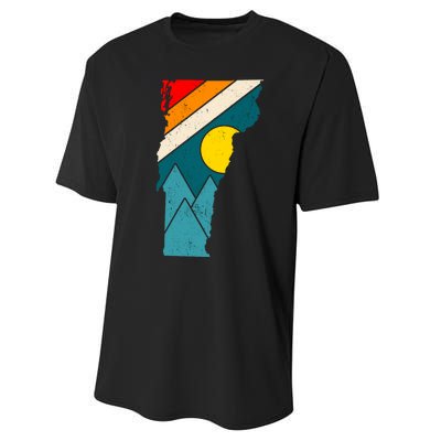 Vintage Vermont Sunset Performance Sprint T-Shirt