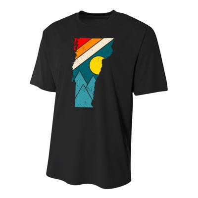 Vintage Vermont Sunset Youth Performance Sprint T-Shirt