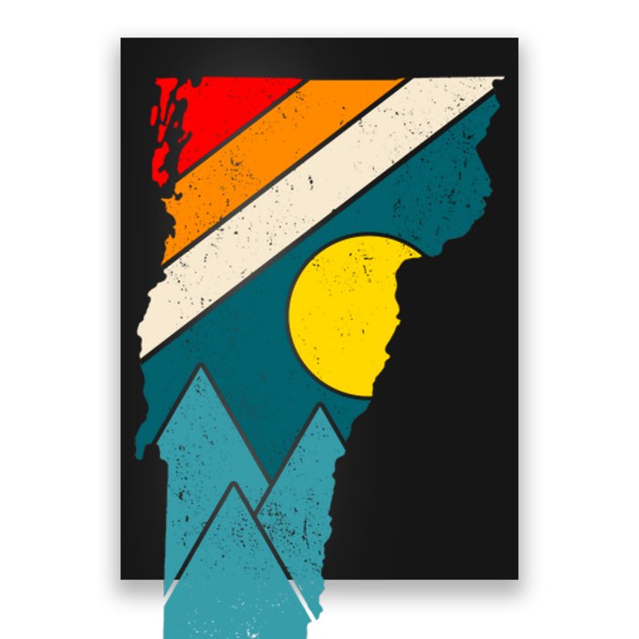 Vintage Vermont Sunset Poster