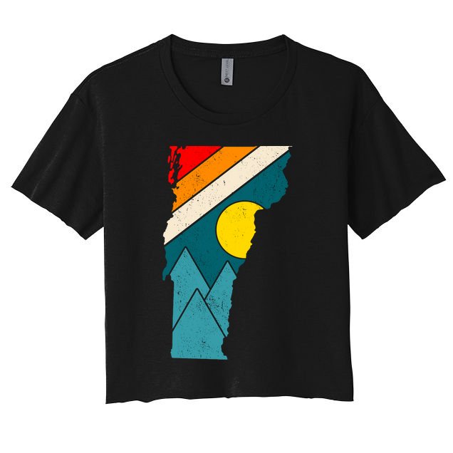 Vintage Vermont Sunset Crop Top