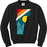 Vintage Vermont Sunset Kids Sweatshirt