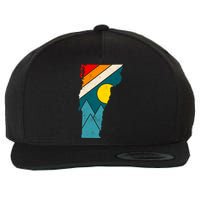 Vintage Vermont Sunset Wool Snapback Cap