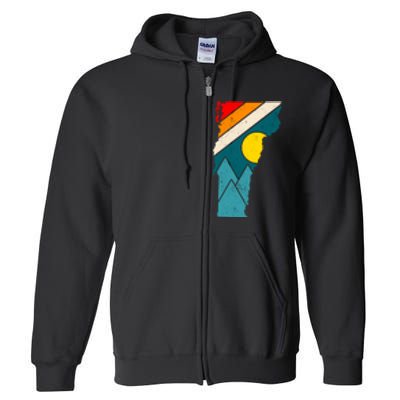 Vintage Vermont Sunset Full Zip Hoodie