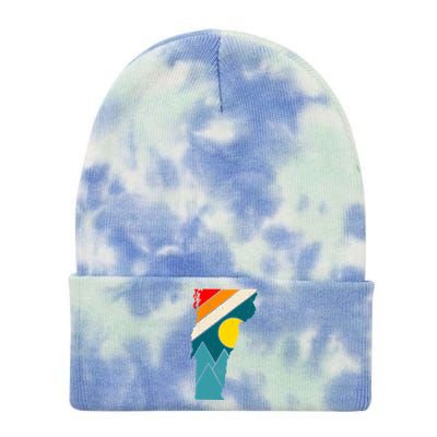 Vintage Vermont Sunset Tie Dye 12in Knit Beanie