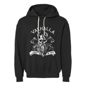 Viking Valhalla Sons Of Odin Norse Nordish Thor Mythology Garment-Dyed Fleece Hoodie