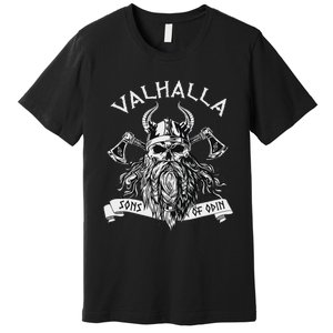 Viking Valhalla Sons Of Odin Norse Nordish Thor Mythology Premium T-Shirt