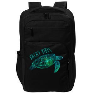 Vacay Vibes Sea Blue Tribal Turtle Funny Gift Impact Tech Backpack