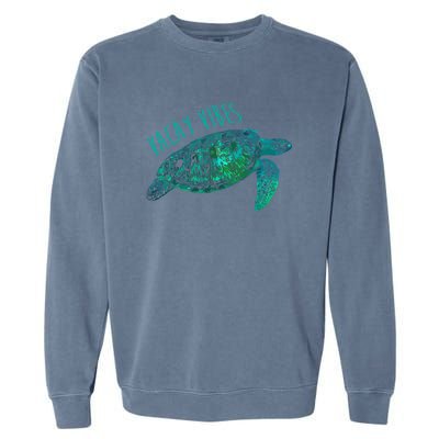 Vacay Vibes Sea Blue Tribal Turtle Funny Gift Garment-Dyed Sweatshirt