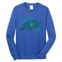 Vacay Vibes Sea Blue Tribal Turtle Funny Gift Long Sleeve Shirt