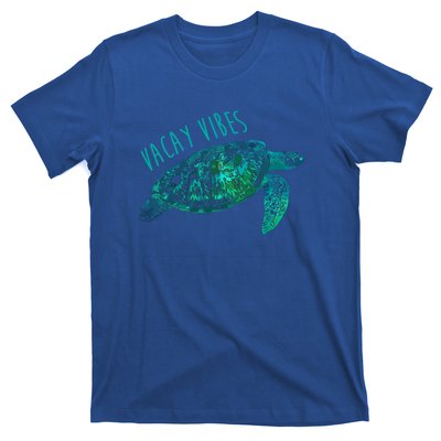 Vacay Vibes Sea Blue Tribal Turtle Funny Gift T-Shirt