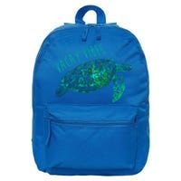 Vacay Vibes Sea Blue Tribal Turtle Funny Gift 16 in Basic Backpack