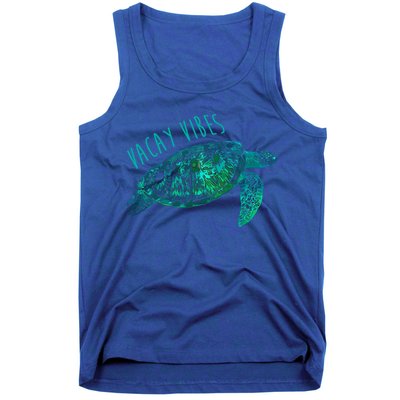 Vacay Vibes Sea Blue Tribal Turtle Funny Gift Tank Top