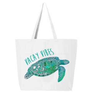 Vacay Vibes Sea Blue Tribal Turtle Funny Gift 25L Jumbo Tote