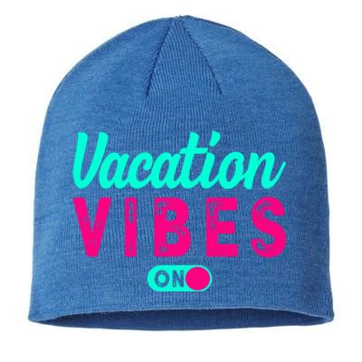 Vacay Vibes Summer Cruise Family Beach Mode Relax Vacation Meaningful Gift Sustainable Beanie