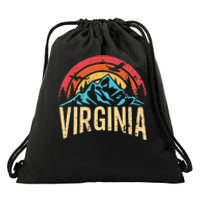 Virginia Virginia State Retro Virginia Drawstring Bag