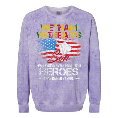 Vietnam Veterans Son Vietnam Vet Gift Colorblast Crewneck Sweatshirt