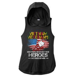 Vietnam Veterans Son Vietnam Vet Gift Ladies PosiCharge Tri-Blend Wicking Draft Hoodie Tank