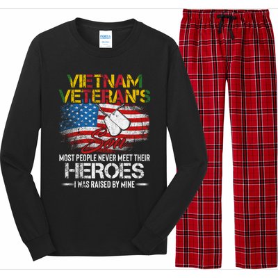 Vietnam Veterans Son Vietnam Vet Gift Long Sleeve Pajama Set