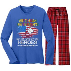 Vietnam Veterans Son Vietnam Vet Gift Women's Long Sleeve Flannel Pajama Set 