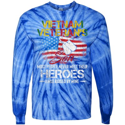 Vietnam Veterans Son Vietnam Vet Gift Tie-Dye Long Sleeve Shirt