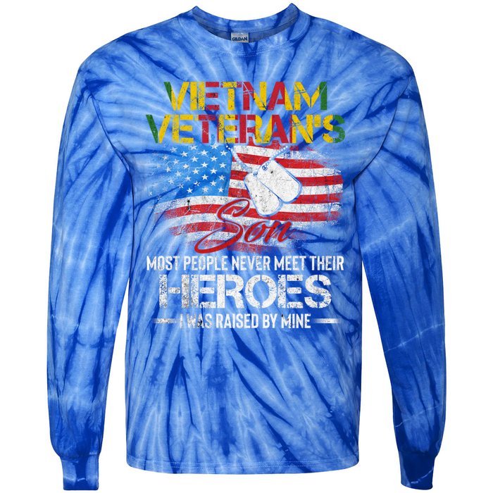 Vietnam Veterans Son Vietnam Vet Gift Tie-Dye Long Sleeve Shirt