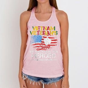 Vietnam Veterans Son Vietnam Vet Gift Women's Knotted Racerback Tank