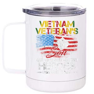 Vietnam Veterans Son Vietnam Vet Gift 12 oz Stainless Steel Tumbler Cup